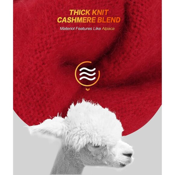 🆕 Women Red Stretch Thermal Magic Gloves Warm Winter Knitted Fleece Texting - Picture 4 of 6